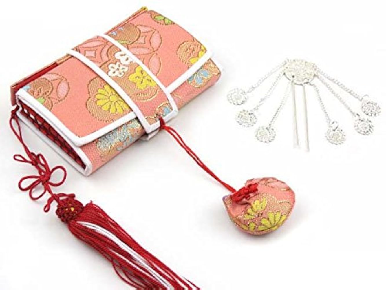 Amazon | 七五三着物 7歳 女の子 金襴の結び帯(大寸)と箱セコ